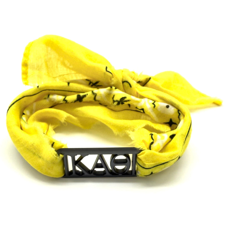 Kappa Alpha Theta - Bandana Wrap w/ Metallic Acrylic Slide