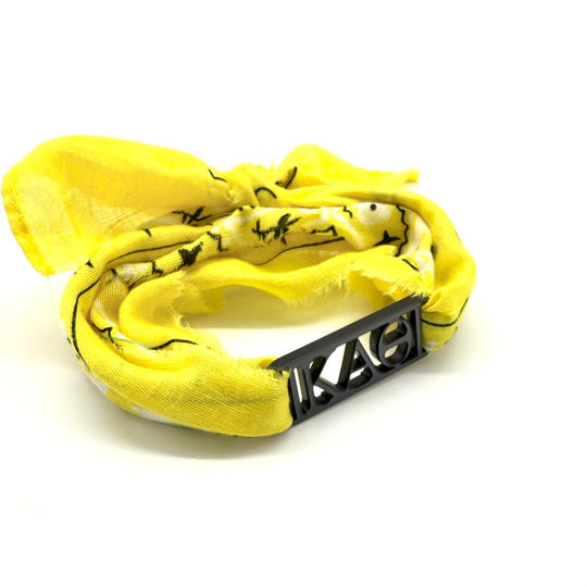 Kappa Alpha Theta - Bandana Wrap w/ Metallic Acrylic Slide
