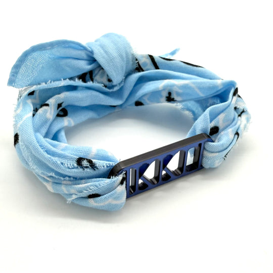 Kappa Kappa Gamma - Bandana Wrap w/ Metallic Acrylic Slide