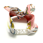 Phi Mu  - Tie Scarf with Sorority Greek Slide