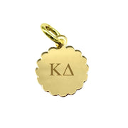 Kappa Delta Scallop Round Acrylic Charm - Scarf Tie Option