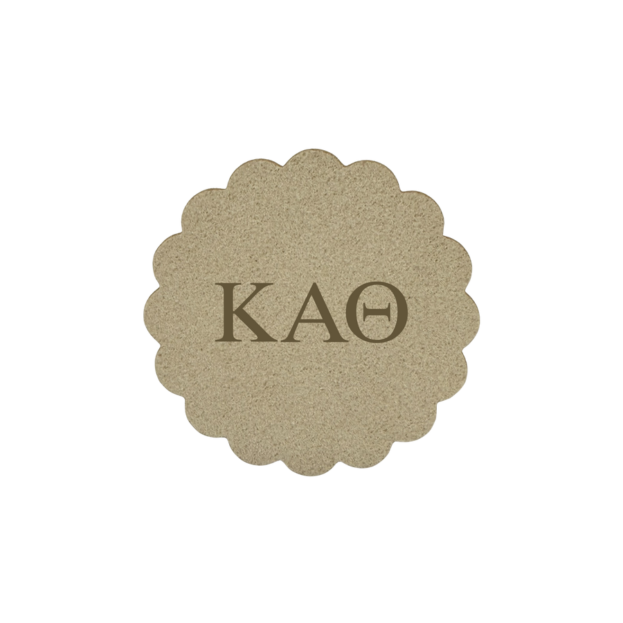 Alpha Gamma Delta Sorority Greek Letter Scalloped Faux Suede Sticker Patch