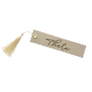 Kappa Alpha Theta scalloped faux suede bookmark