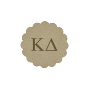 Alpha Epsilon Phi Sorority Greek Letter Scalloped Faux Suede Sticker Patch