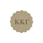 Alpha Epsilon Phi Sorority Scalloped Faux Suede Car Coasters