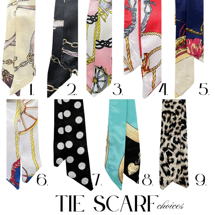 Sorority Scarf Tie with Greek Letter Slide