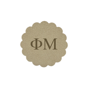 Alpha Epsilon Phi Sorority Greek Letter Scalloped Faux Suede Sticker Patch