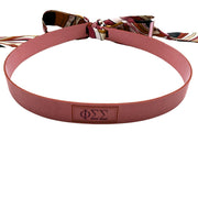 Sorority Greek Letter Faux Suede and Satin Scarf Bands