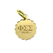 Sorority MOM Scallop Acrylic Charm with Scarf Tie Option