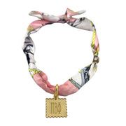 Pi Beta Phi Scallop Square Acrylic Charm - Scarf Tie Option