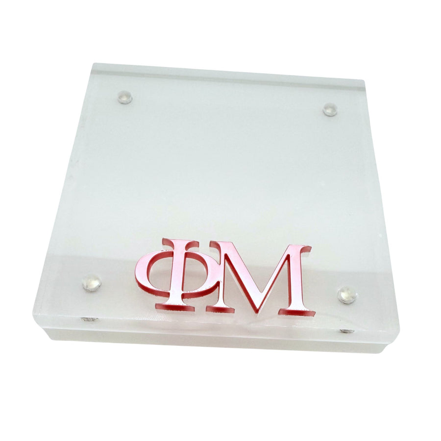 Phi Mu - Sorority Greek Letter Acrylic Magnetic Frame
