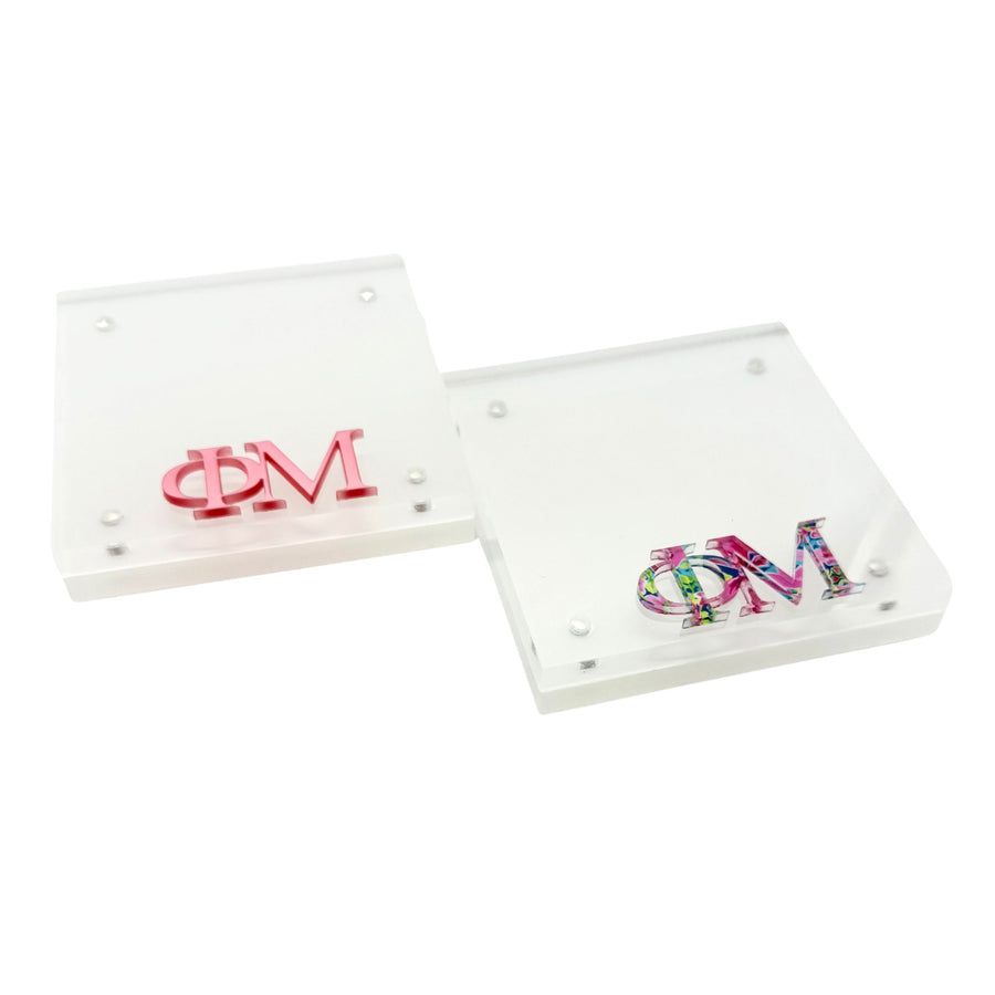 Phi Mu - Sorority Greek Letter Acrylic Magnetic Frame