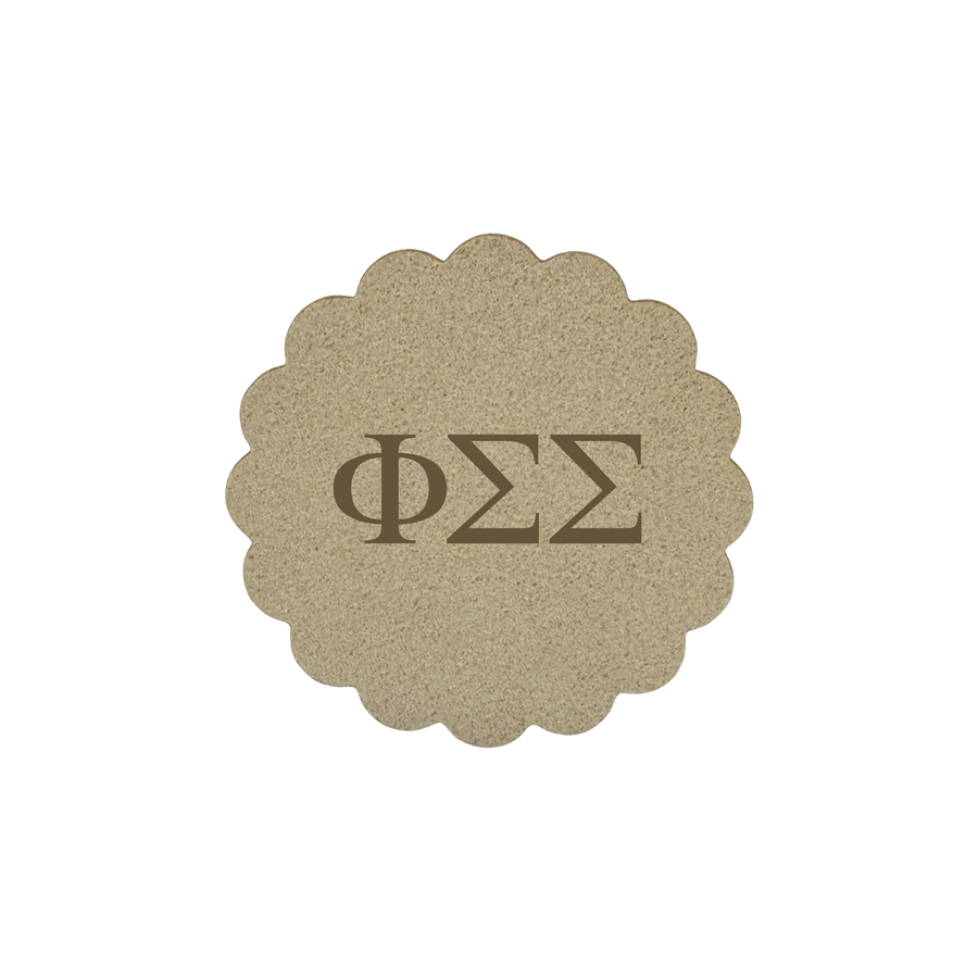 Alpha Epsilon Phi Sorority Greek Letter Scalloped Faux Suede Sticker Patch