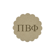Alpha Epsilon Phi Sorority Scalloped Faux Suede Car Coasters
