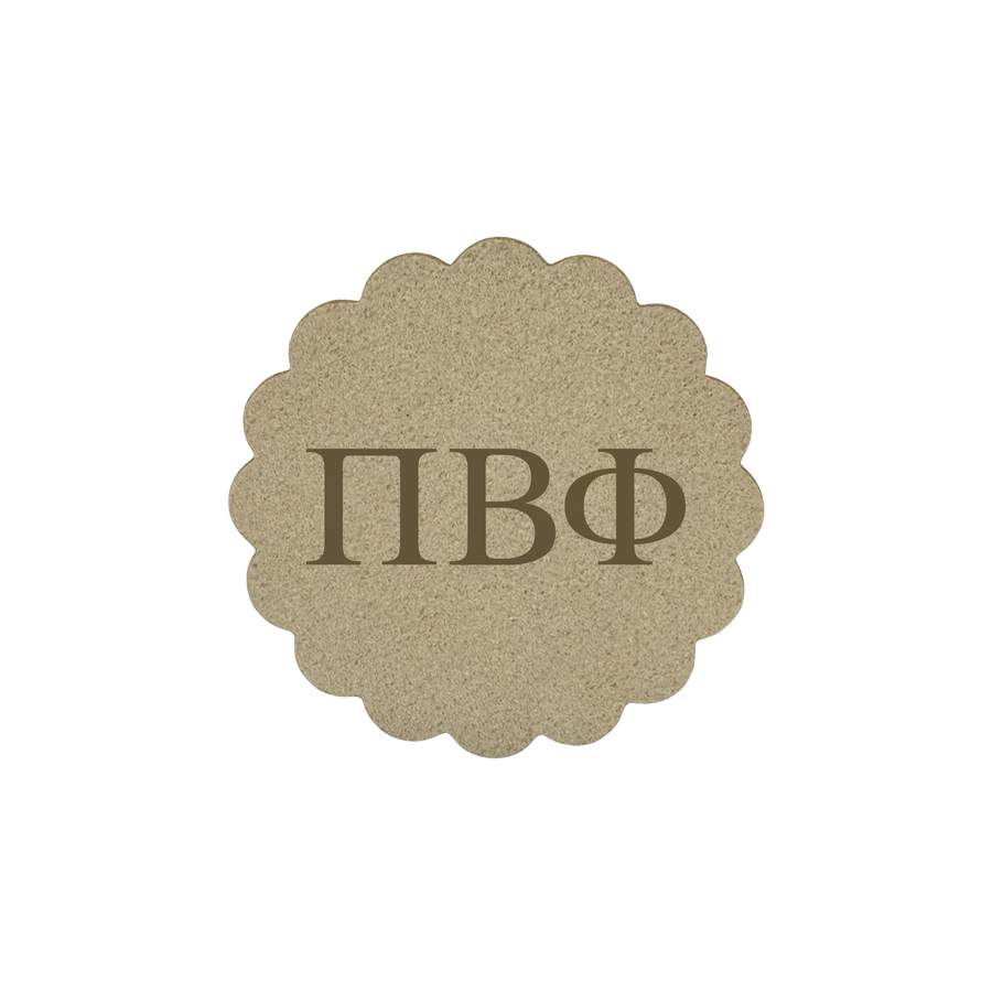 Alpha Epsilon Phi Sorority Greek Letter Scalloped Faux Suede Sticker Patch