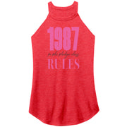 Pi Phi 1987 Rules Pink Text - Tri Rocker Tank