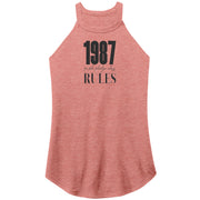 Pi Phi 1987 Rules Black Text - Tri Rocker Tank