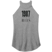 Pi Phi 1987 Rules Black Text - Tri Rocker Tank
