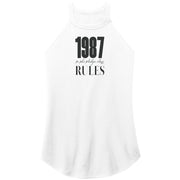Pi Phi 1987 Rules Black Text - Tri Rocker Tank