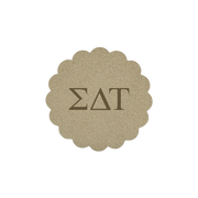 Alpha Epsilon Phi Sorority Greek Letter Scalloped Faux Suede Sticker Patch