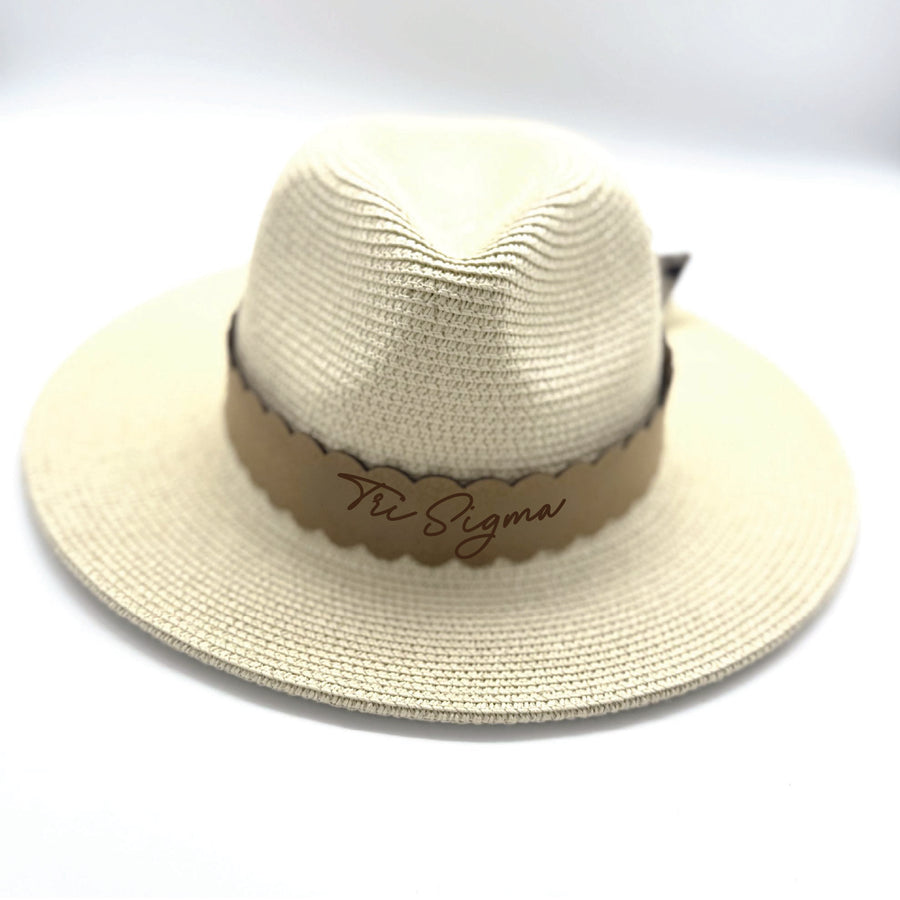 Sorority Scalloped Faux Suede and Satin Scarf Bands