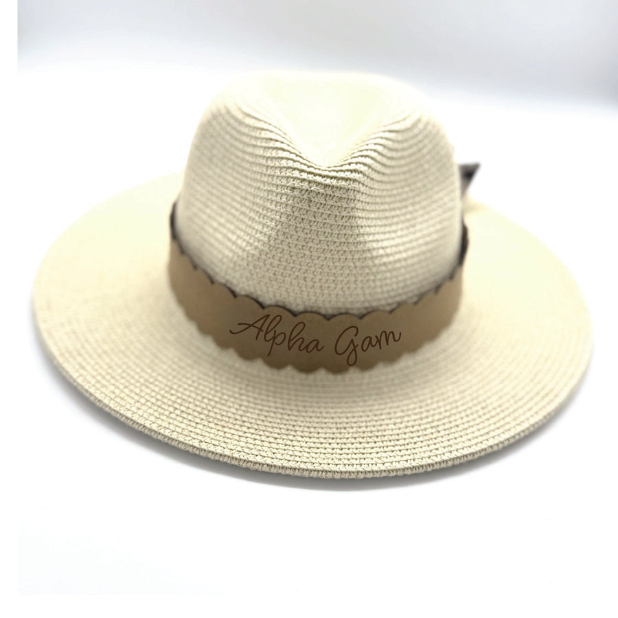 Sorority Scalloped Faux Suede and Satin Scarf Bands