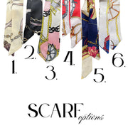 Pi Beta Phi  - Tie Scarf with Sorority Greek Slide