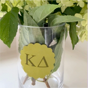Alpha Chi Omega Sorority Greek Letter Scalloped Faux Suede Sticker Patch