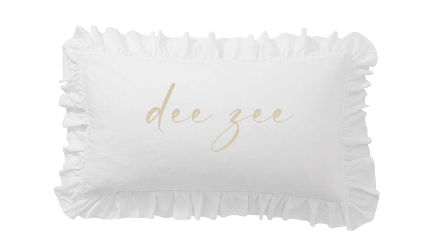 Sorority Greek Letter Scalloped Pillow Cover - image 1