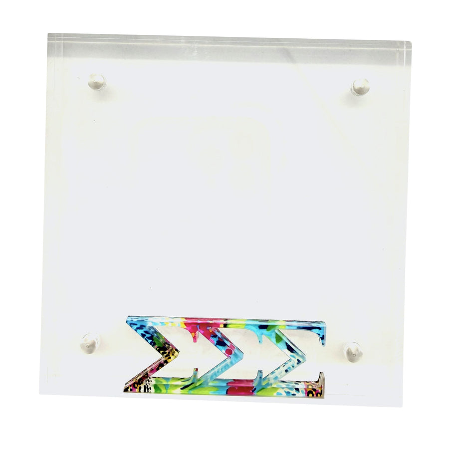 Sigma Sigma Sigma - Sorority Greek Letter Acrylic Magnetic Frame