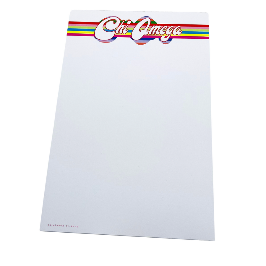 RetroStripe Notepad - Chi Omega