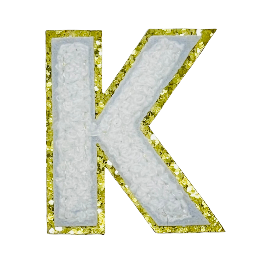 Kappa - Chenille/Sequin Greek Letter Sticker Patch