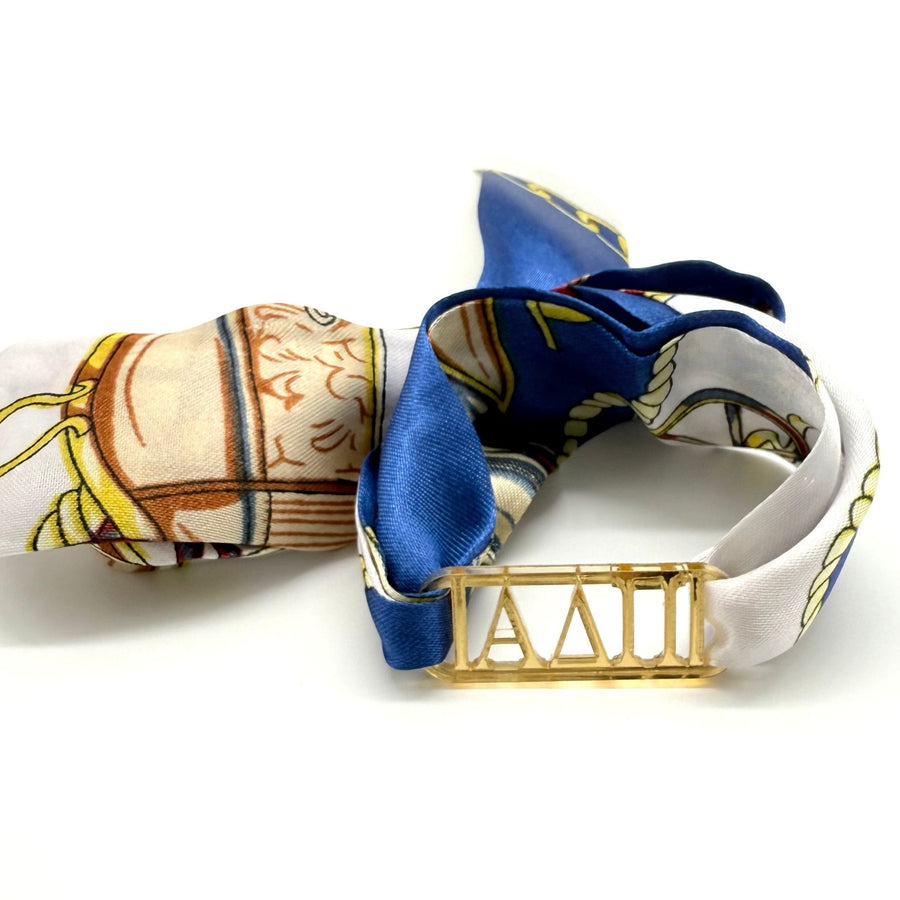 Alpha Delta Pi - Tie Scarf with Sorority Greek Slide