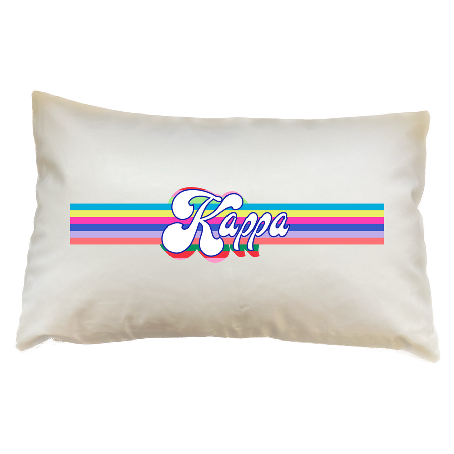 Kappa - Sorority Retro Stripe Pillow