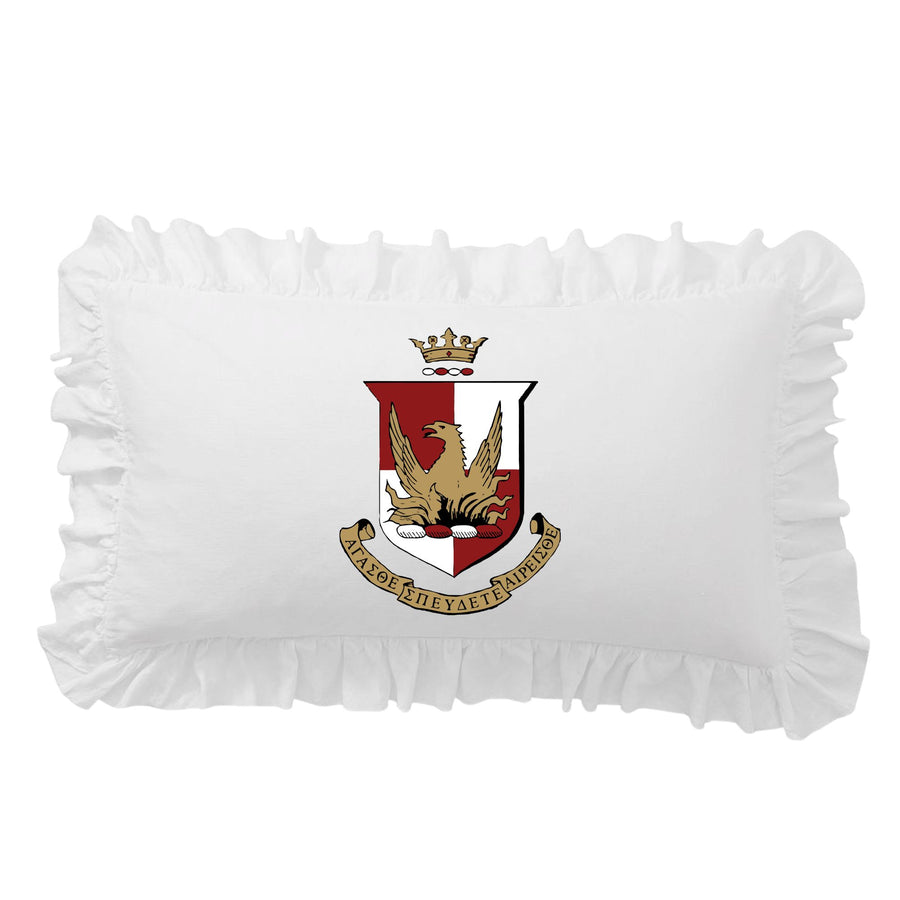 Sorority Crest Scalloped Pillow Cover