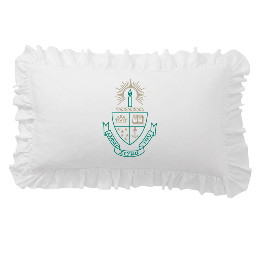 Sorority Crest Scalloped Pillow Cover