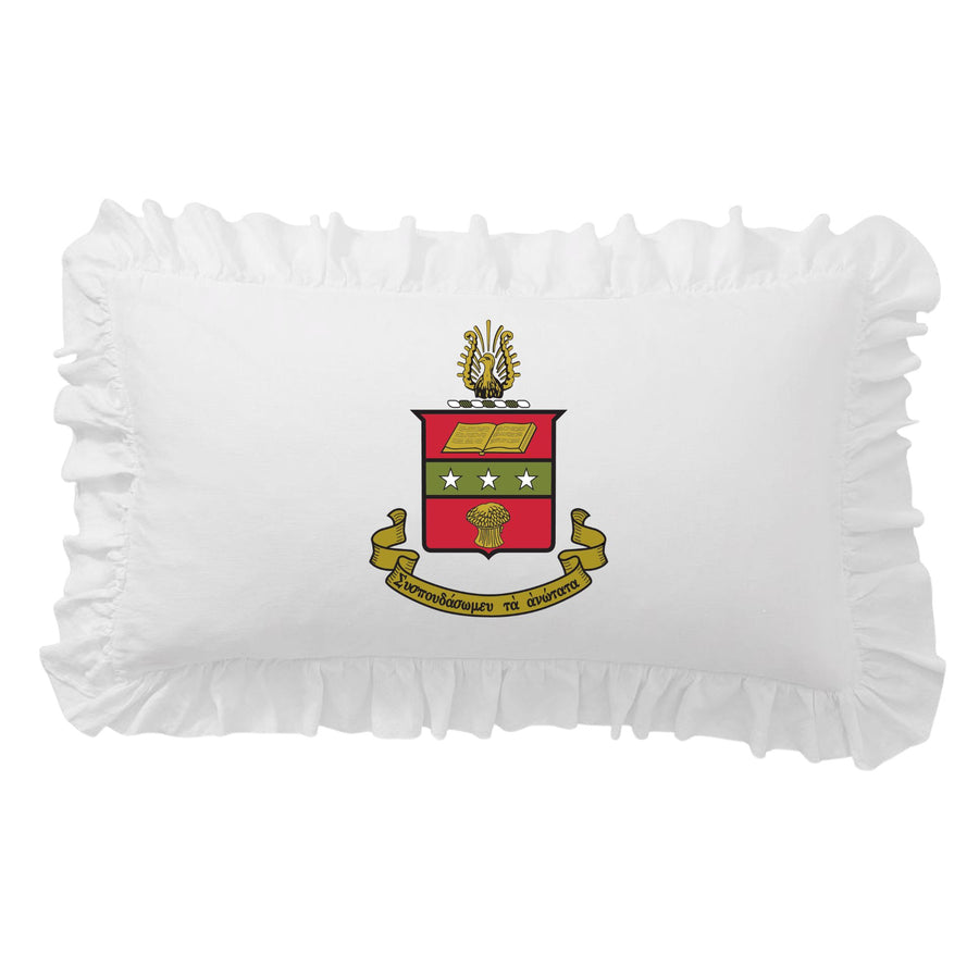 Alpha Chi Omega Crest Scalloped Pillow Cover