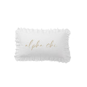 Sorority Script Nickname Scalloped Ruffle Pillow Cover