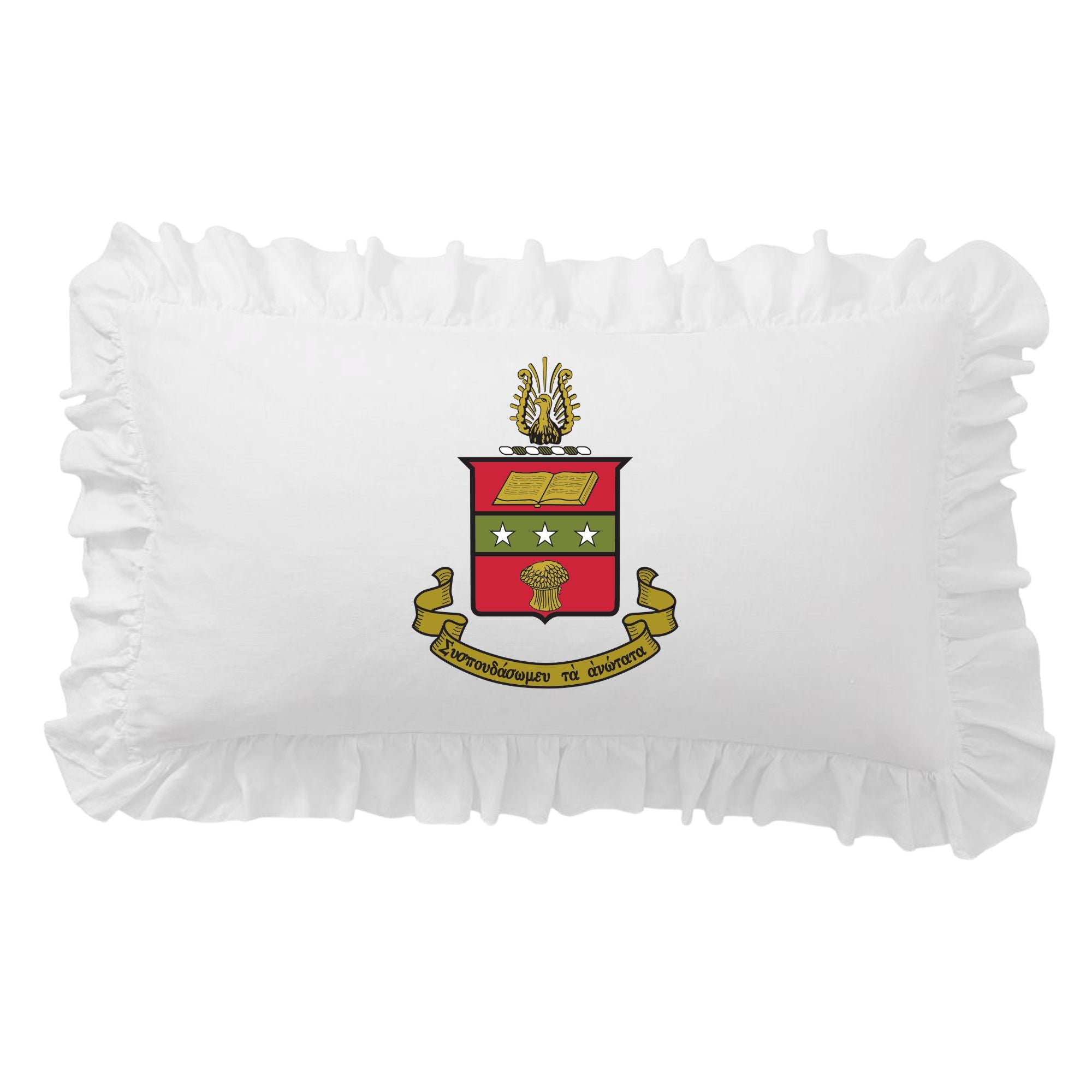 Sorority Crest Scalloped Pillow Cover