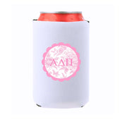 Sorority Peony Greek Letter Can Coolers