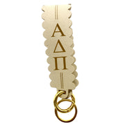 Alpha Delta Pi Greek Letter Faux Suede Wristlet Keychain