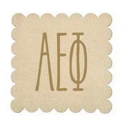 Sorority Scalloped Faux Suede Coasters