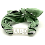 Alpha Epsilon Phi  - Bandana Wrap w/ Metallic Acrylic Slide