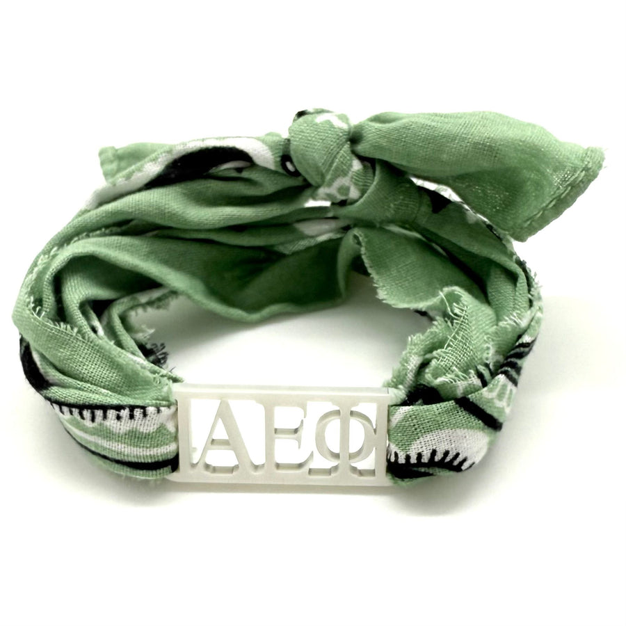 Alpha Epsilon Phi  - Bandana Wrap w/ Metallic Acrylic Slide