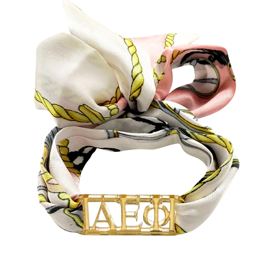 Alpha Epsilon Phi - Tie Scarf with Sorority Greek Slide