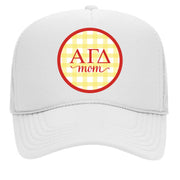 Sorority & Sorority Mom Greek Letter Hats with Gingham Design in Sorority Colors