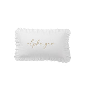 Sorority Script Nickname Scalloped Ruffle Pillow Cover