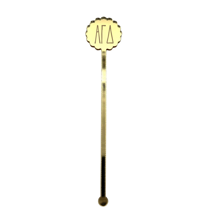 Sorority Scallop Mirror Acrylic Stir Sticks