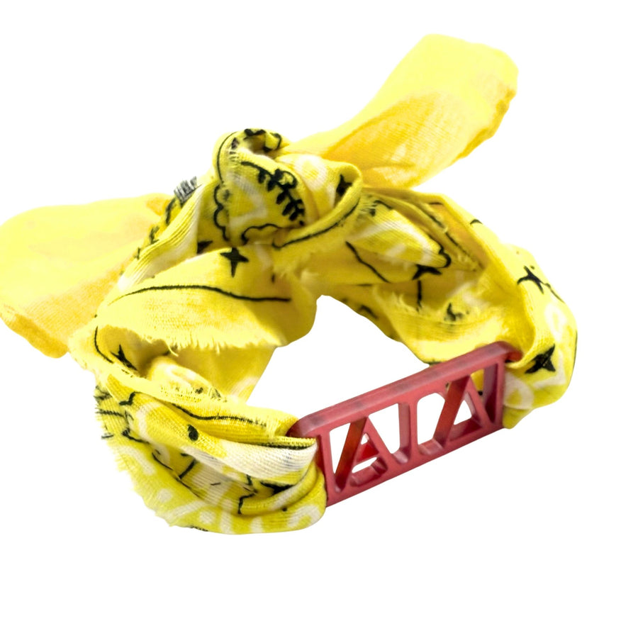 Alpha Gamma Delta - Bandana Wrap w/ Metallic Acrylic Slide