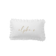 Sorority Script Nickname Scalloped Ruffle Pillow Cover